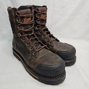 DANNER Trakwelt 8" Waterproof Leather Safety Boots Brown 13243 Men's Size 9D EUC